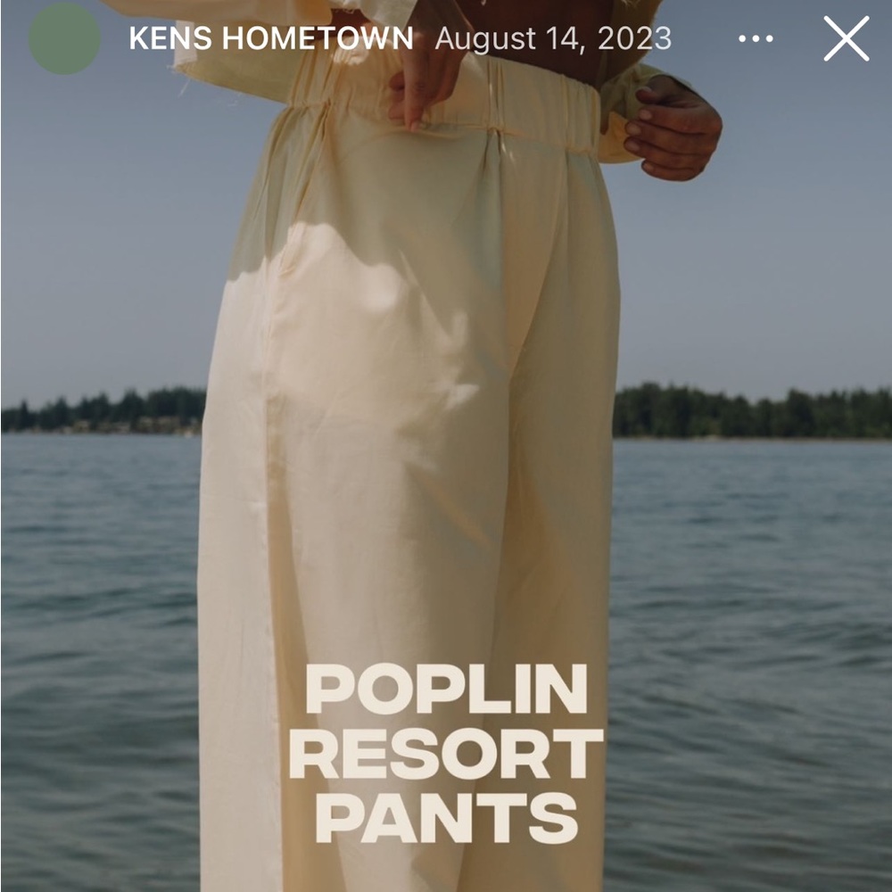 Daily Drills Yellow Poplin Pant